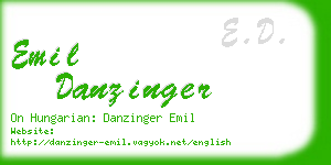 emil danzinger business card